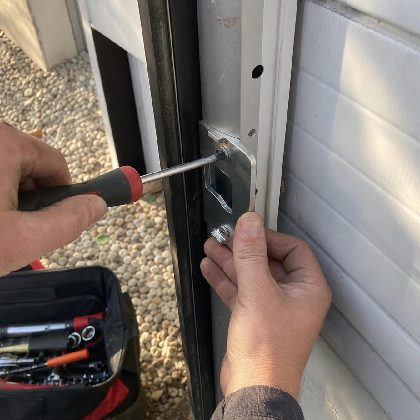 réglage gâche serrure garage métal proche